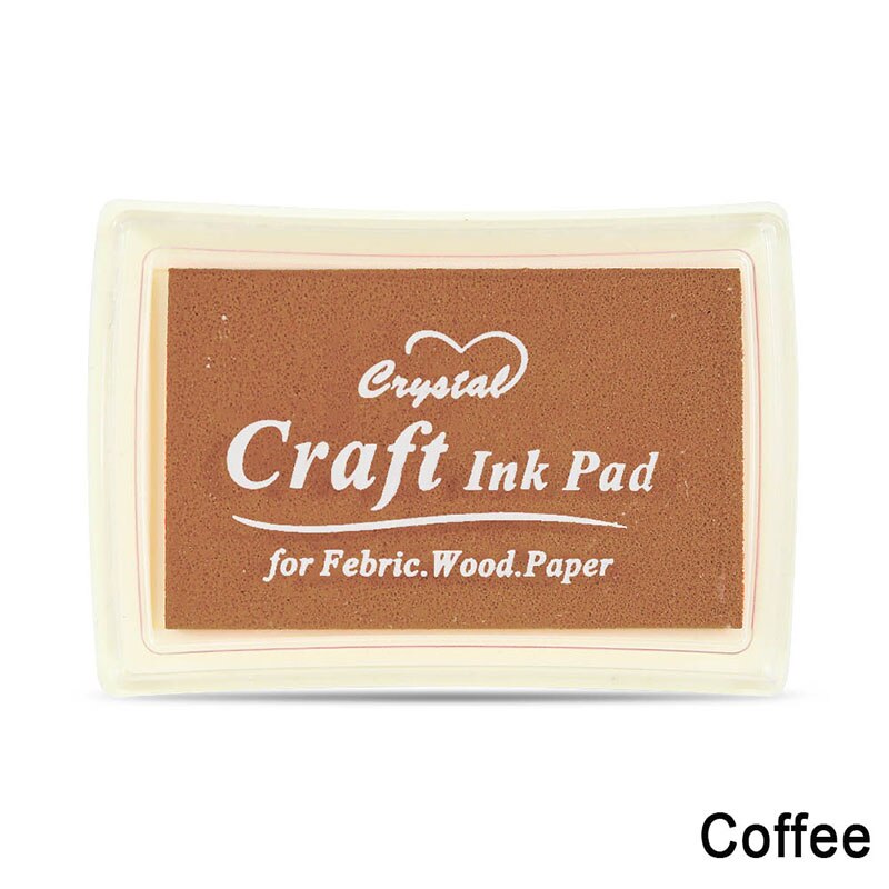 Blekkpute barnehåndverk oljegradient fargebasert gjør-det-selv blekkpute gummistempler papir scrapbooking 15 farger blekkpad fingermaling: Kaffe