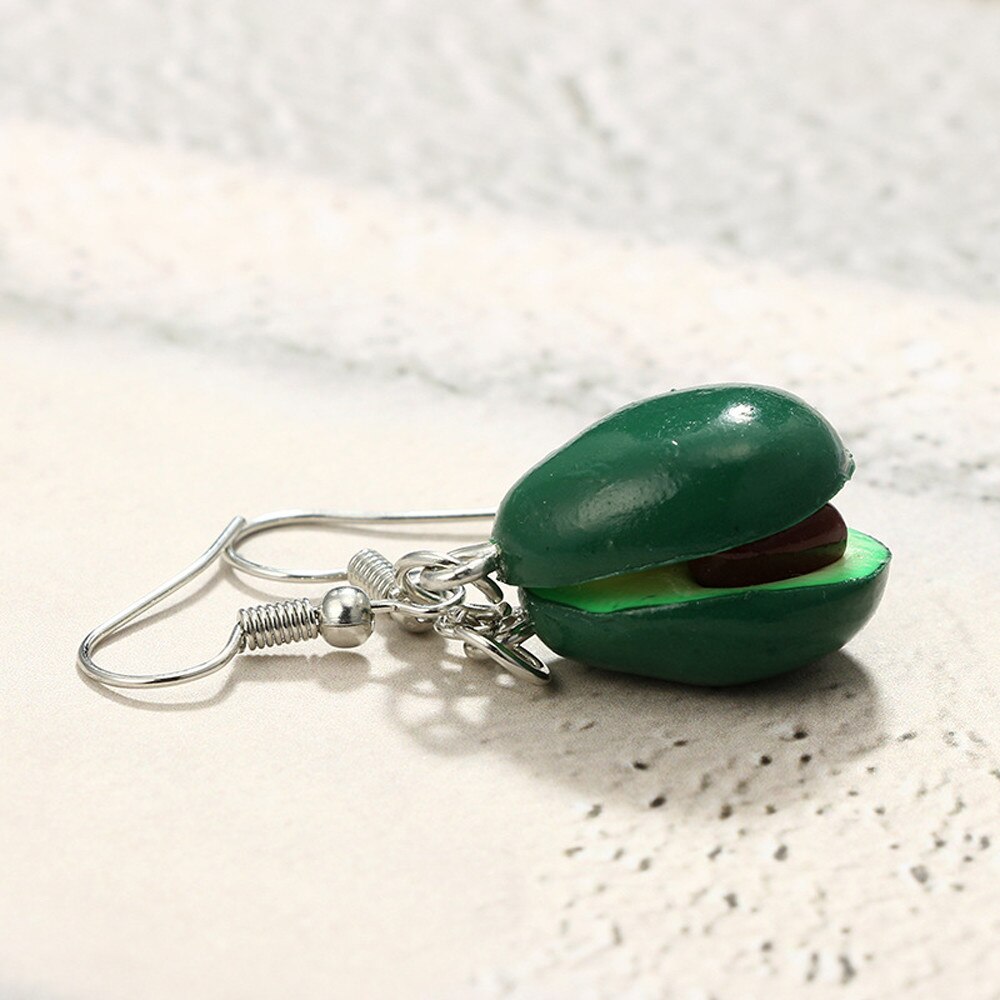 Avocado Handgemachte frauen Ohrringe Miniatur Lebensmittel GrüNe Avocado Freundschaft Schmuck Ohrringe Für Freunde Kolczyki серьги