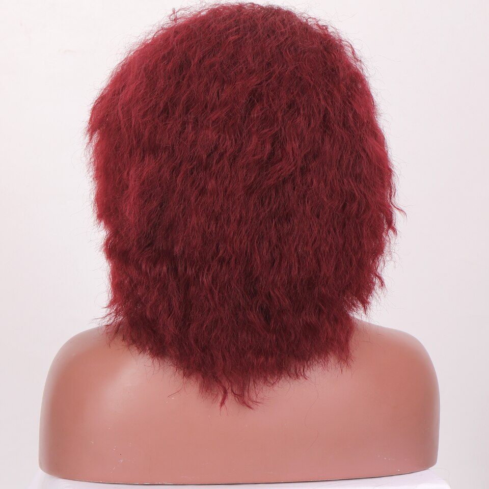 HOUYAN Africano nero ricci taglio irsuto capelli nero naturale resistente al calore tutti i giorni per le donne nere: 1B/30HL