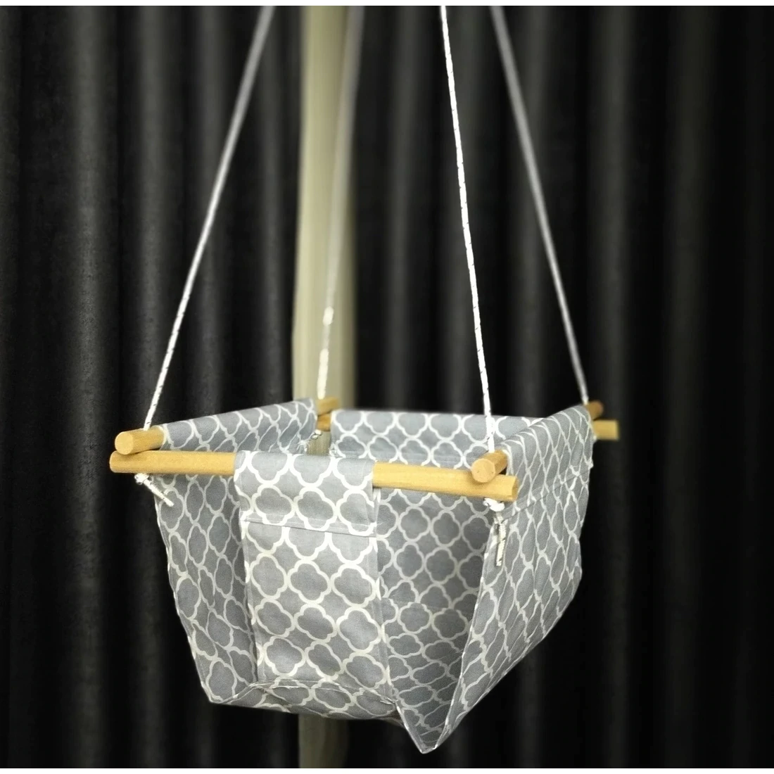 Hamac balançoire en bois pour bébé, berceau pour enfant, rapide en turquie Production biologique: GRIS
