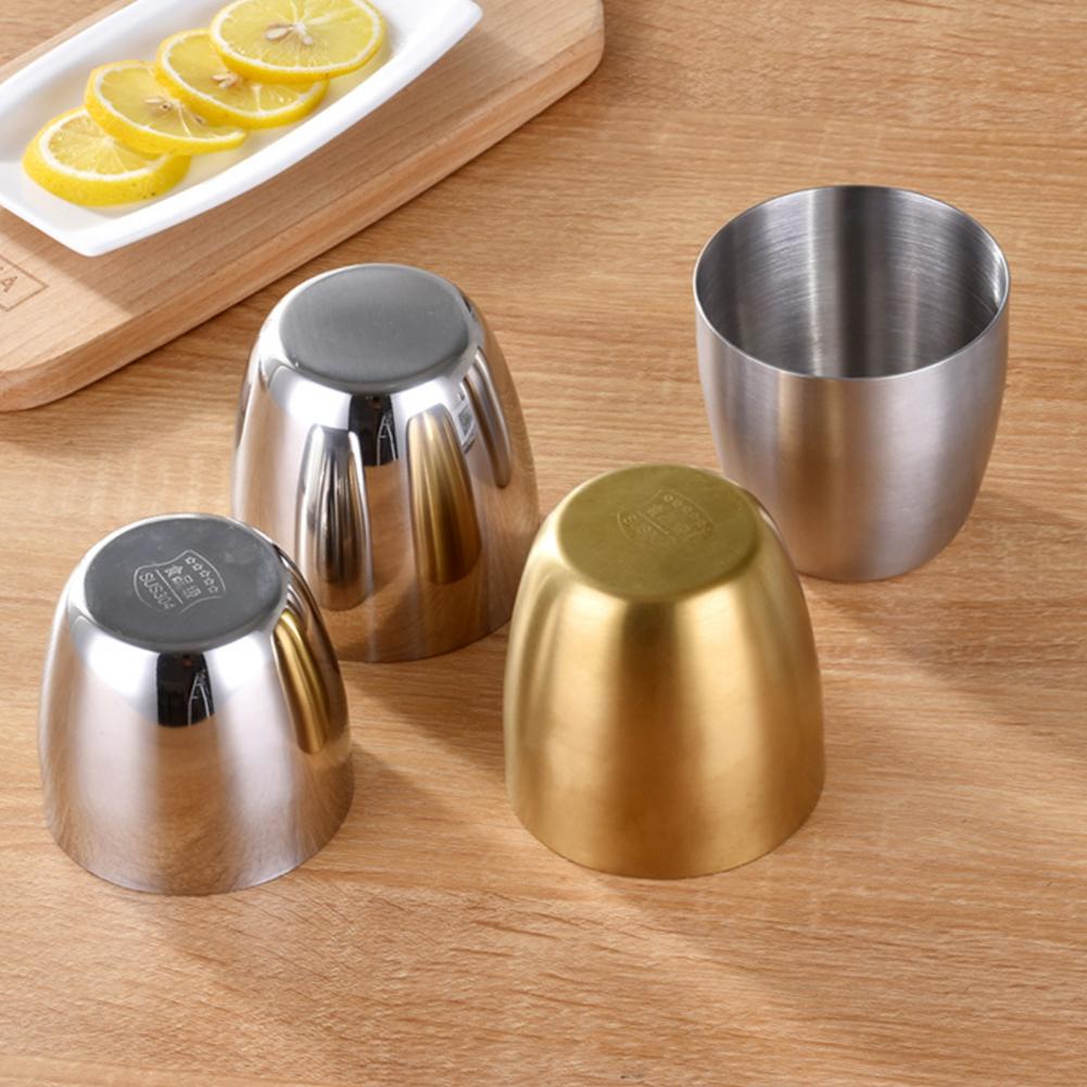 240/300ml Water Cup Large Opening Anti-shock Stainless Steel Home Wear-resistant Bear Juice Cup for Kitchen and Bar
