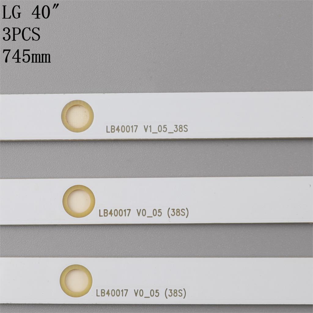 Tira de luces LED de retroiluminación, accesorio para LG Bush Vestel de 40 pulgadas, LB40017 17DLB40VXR1 VES400UNDS-2D-N11, VES400UNDS-2D-N12, 3 unidades