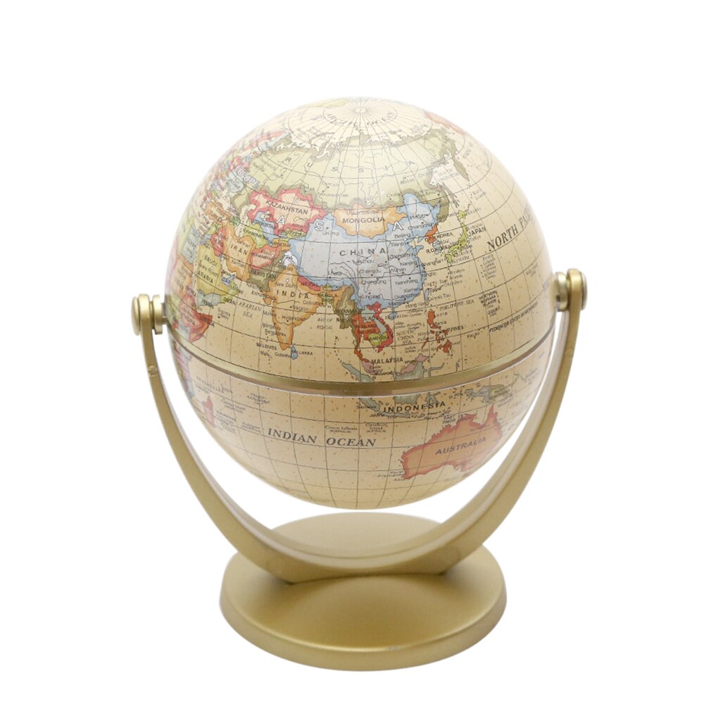 Retroversie wereldbol wereldkaarten draaiende wereldbol student woondecoratie studie bureaudecoratie accessoires