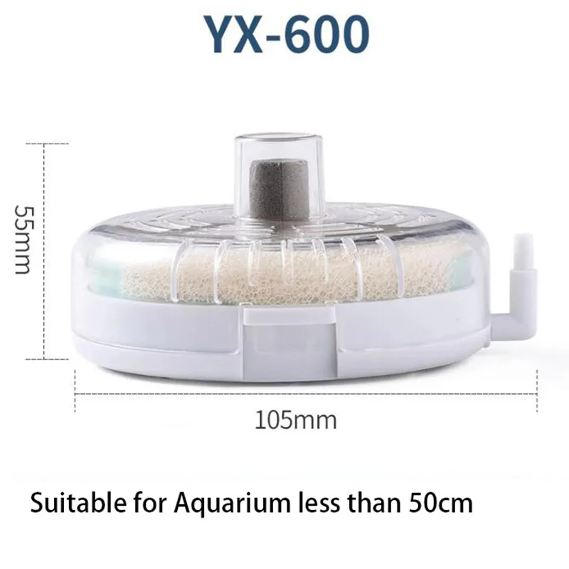Filtro de tanque de peces de acuario súper fino, filtro de esponja bioquímica transparente, filtro biológico de agua de acuario para acuario pequeño: Negro