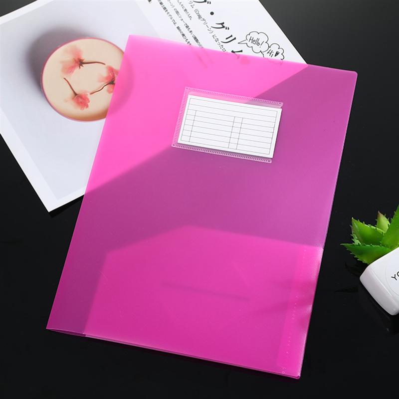 6pc A4 Paper File Folder Transparent PP Document Bags for School Supplies and Office Accessories Paper Organizer Random Color