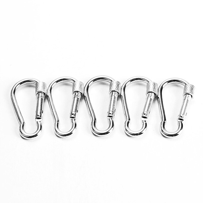 5 stks/set Schroef Lock Karabijnhaak Karabijnhaak Aluminium Legering Clip voor Outdoor Camping Wandelen FH99