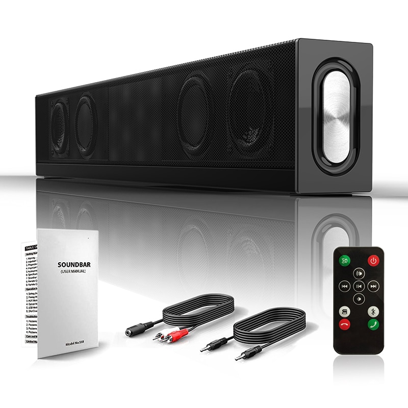20W Bluetooth Speaker S688 Home Theater Soundbar Super Bass Draagbare Draadloze Pc Tv Speaker Subwoofer Mic