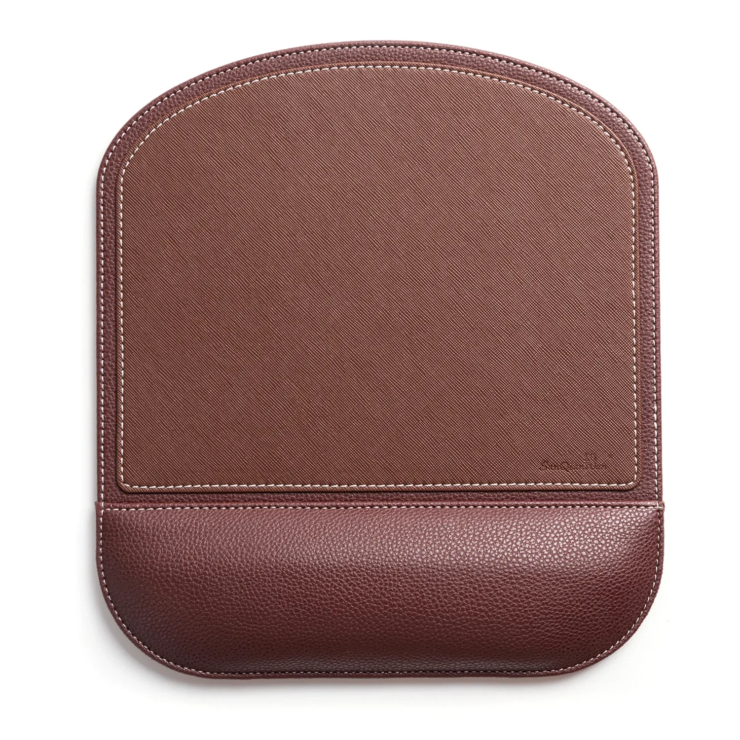 Ergonomic Comfortable Mice Mat Home Office Wrist Support Wrist Mouse Pad Leather Mouse Pad Keyboard Mat Mouse Pad: BROWN