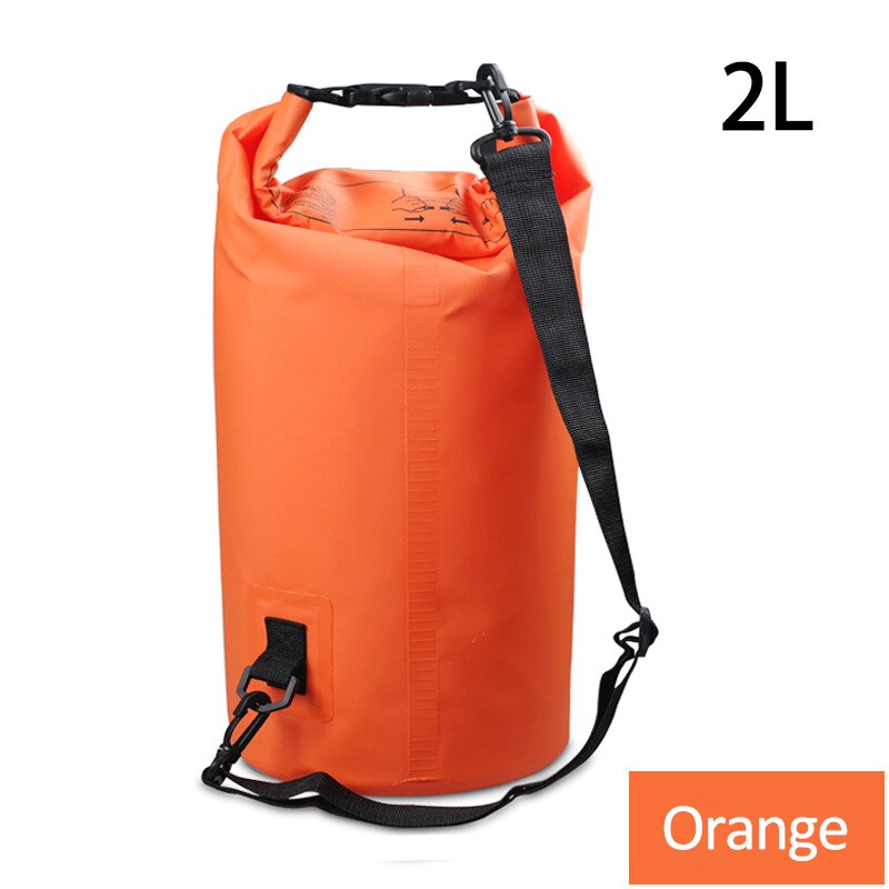 2L-20L Waterproof Dry Bag Pack Sack Swimming Rafting Kayaking River Trekking Floating Sailing Canoing Boating Water Resistance: 2L  Orange