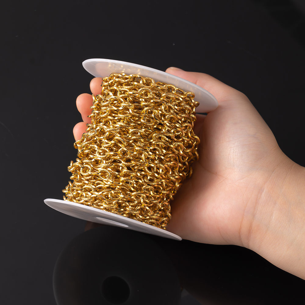 Pulseras de cadena de Cable de acero inoxidable de 1 metro para collares hechos a mano DIY, suministros de joyería, accesorios, componentes artesanales