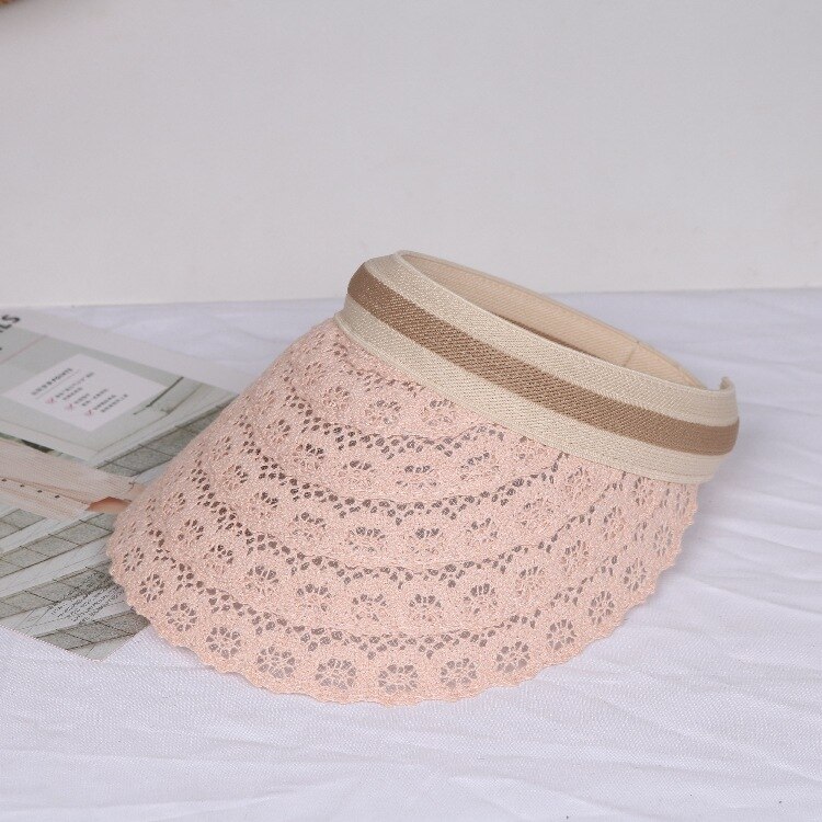 Ladies Sun Hat, Straw Hat, Beach Sun Visor, Lace Hat, Beach Uv Protective Hat, Size Adjustable Hat, Leisure Hat, Traveling Hat