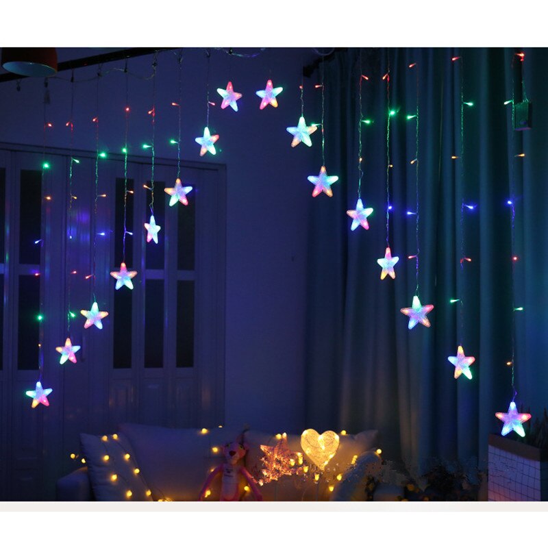 3M noël lumières 220V romantique fée étoile LED rideau chaîne éclairage pour la maison chambre mariage guirlande fête décoration