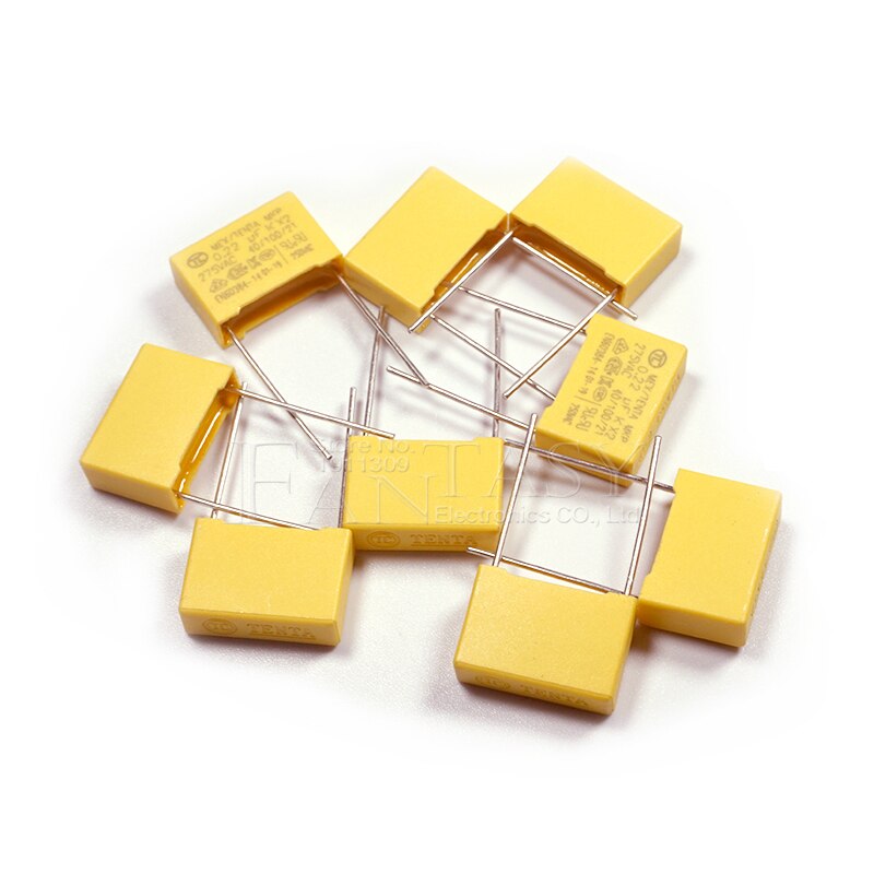 10pcs 220nF capacitor X2 capacitor 275VAC 220NF Pitch 15mm X2 Polypropylene film capacitor 0.22uF