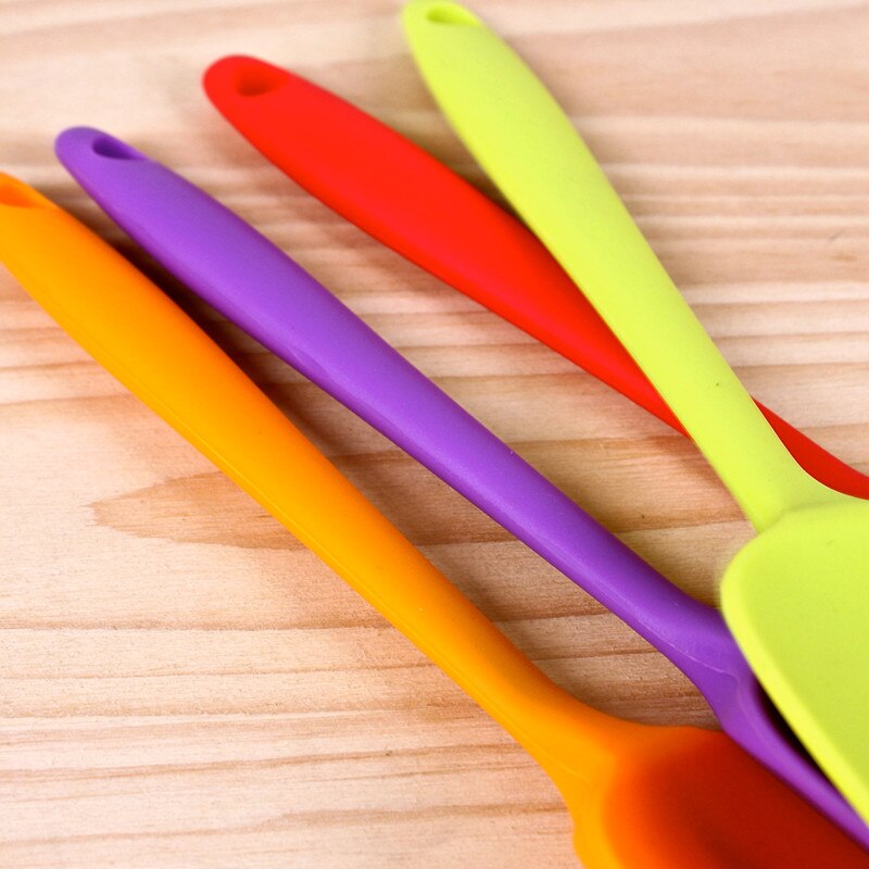 Heißer Universal--Wärme beständig Integrieren Griff Silikon Löffel Schaber Spachtel Eis Kuchen Küche Werkzeug Utensil