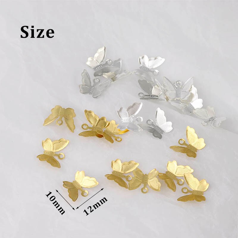 20 pièces cuivre laiton papillon pendentif breloques pour collier Bracelet boucles d'oreilles papillon fabrication de bijoux résultats accessoires