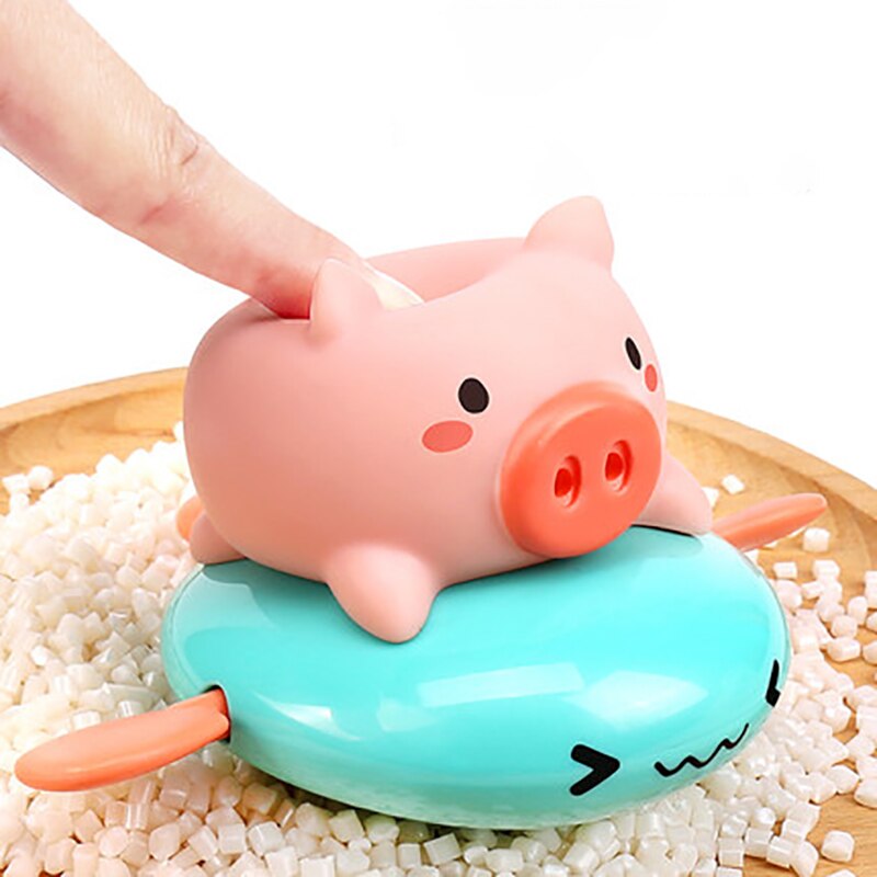 Cute Cartoon Animal Pig Classic Baby Water Spray Pig Water Toy Baby Swimming Turtle Wound Chain Clockwork Kids Beach Bath Toys