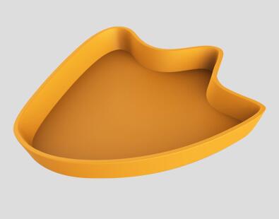 Water Dish Water Bowl Feeding Tray For Gecko Lizard Reptiles bird Tortoise Turtle Terrarium Decor Water Dispenser landscaping: Footprint Orange / small