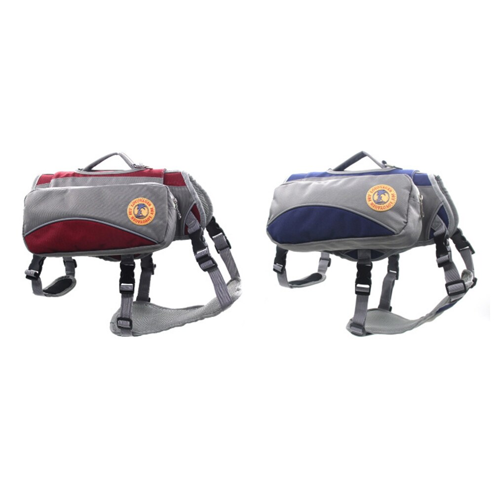 M/L Pet Dog Camping Backpack Detachable Multifunction Adjustable Rucksack Harness Pet Outdoor Carrier Portable Storage Pouch Bag