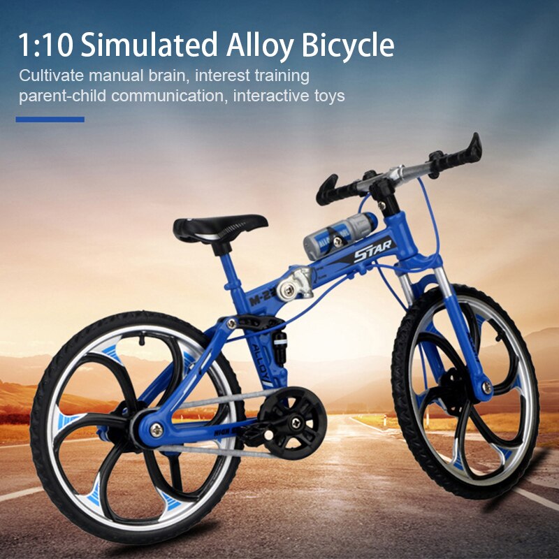 Bike Toy Bicycle Collection Simulation Bicycle Bike Model Alloy Blue Yellow Red Decor Hobby Safe Material Cool Mountain Bike