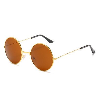 Runde Brille Männer Frauen Steampunk Sonnenbrille Jahrgang Sunglasse Frauen Runde Sonnenbrille Neue Spiegel UV400: Tee