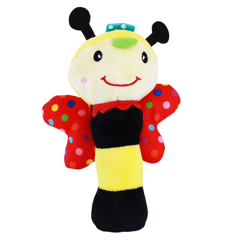 Wings Insect Rattle Stick Bar Newborn Baby Infant Hand Bell Handbell Sound Spin Kids Toy Early Education Squeaker 0-12 Months: BEE