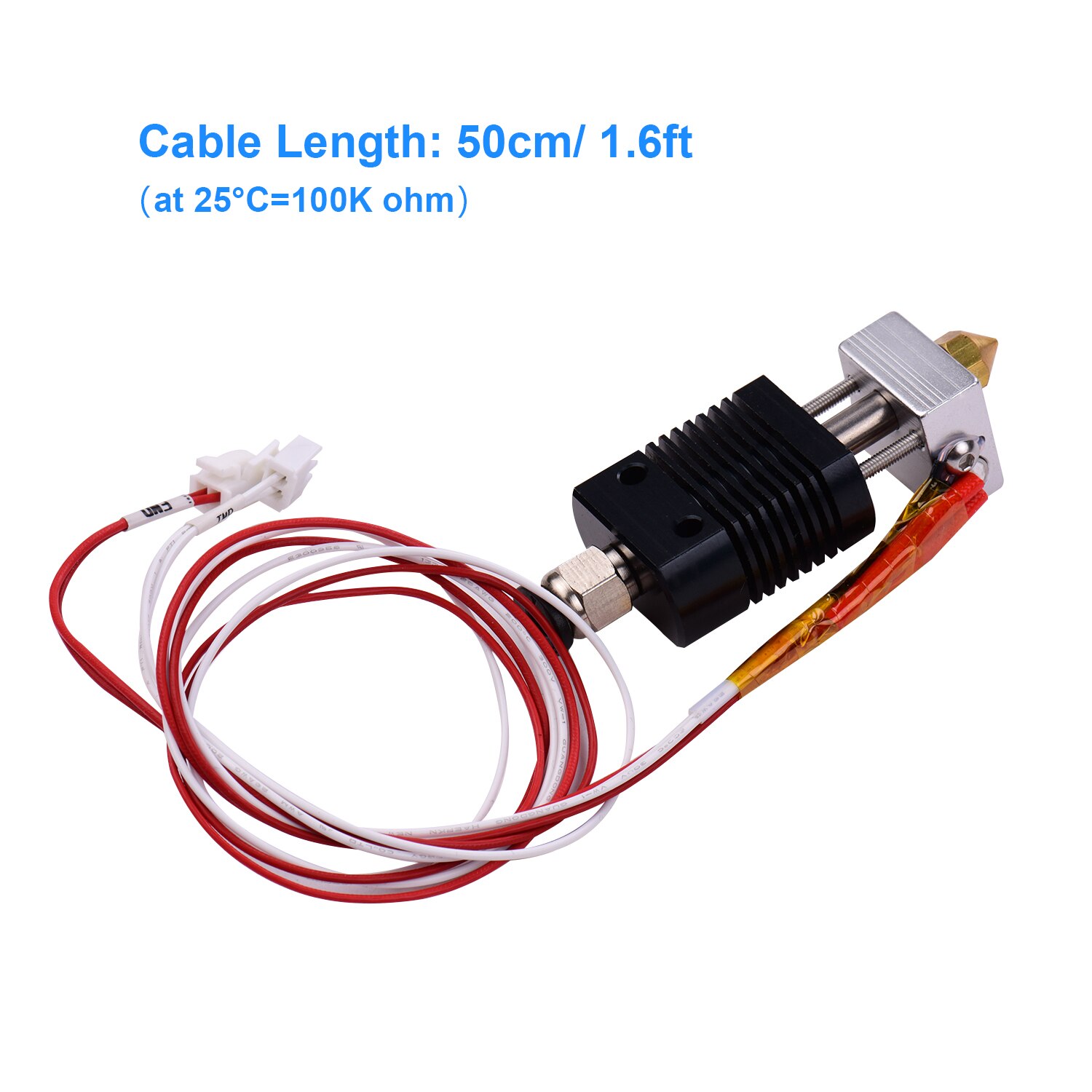 3D Stampante pieno metallo Hotend Estrusore kit caldo fine impostato con Ugello 0.4 millimetri 100K Termistore Dissipatore di Calore Filo 24V per ET4/ET4 pro