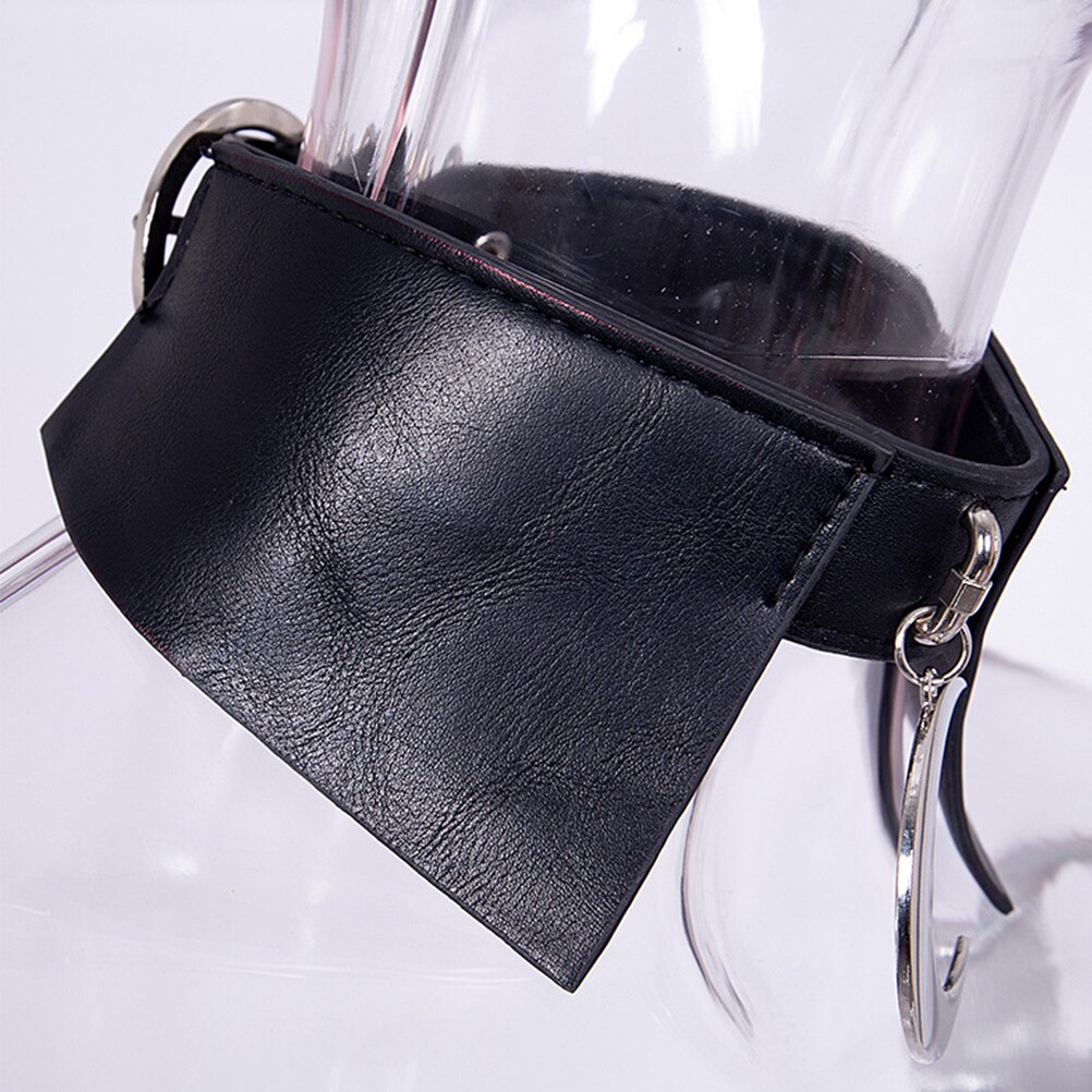 Punk Women Necklace PU Leather Chic Moon Pattern Women Collar Belt Choker Gothic Necklace