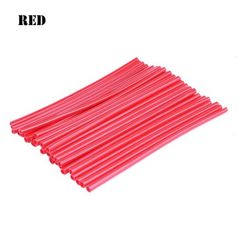 36Pcs/Pack Plastic Bike Wheel Spoke Protector Colorful Motocross Rims Skins Covers Off Road Bike Guard Wraps Kit: Red