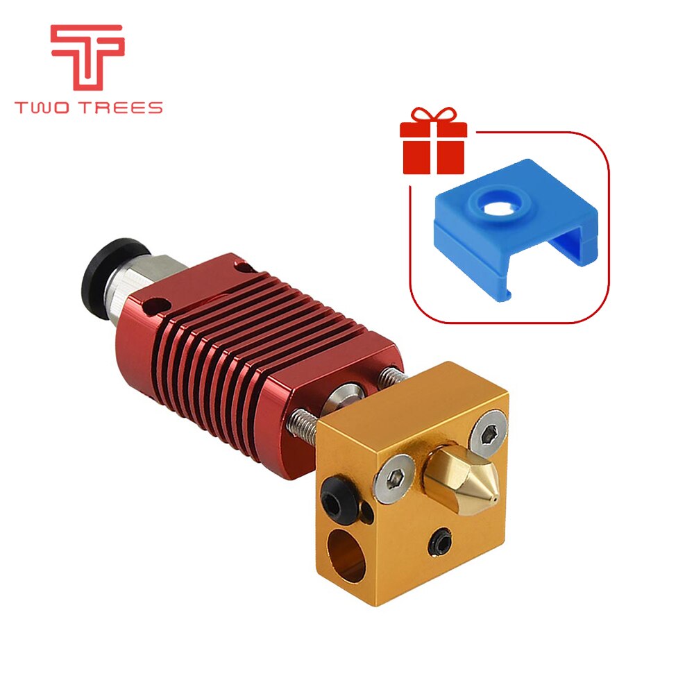 CR10 Hotend/CR10S J-Head MK8 Extruder 3D Printer Onderdelen Voor Ender 3/S CR10 Heatsink Aluminium blok MK8 Nozzle + CR10 Siliconen Sok