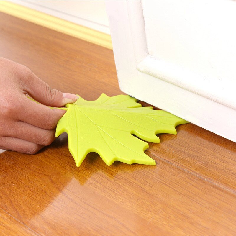 Practical Kid Baby Maple Leaf Shape Finger Safety Door Stopper Stops Protector Wedge Door Jam Catcher Block Home Decor