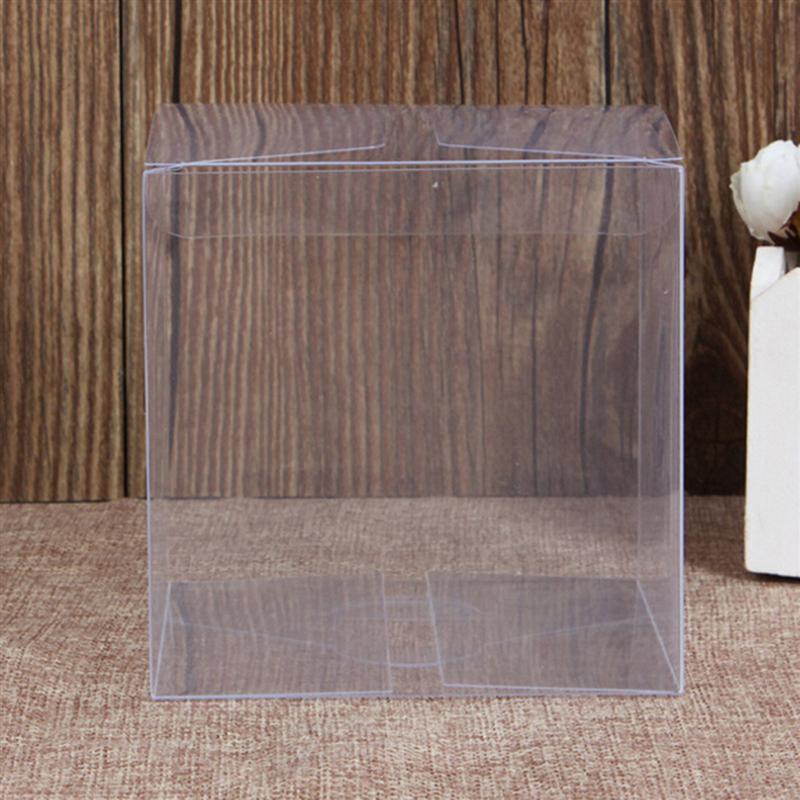 10/25Pcs 4X4X4Cm Clear Plastic Pvc Verpakking Transparante Candy Apple Box Voor Wedding Party Pvc Plastic Verpakking Doos