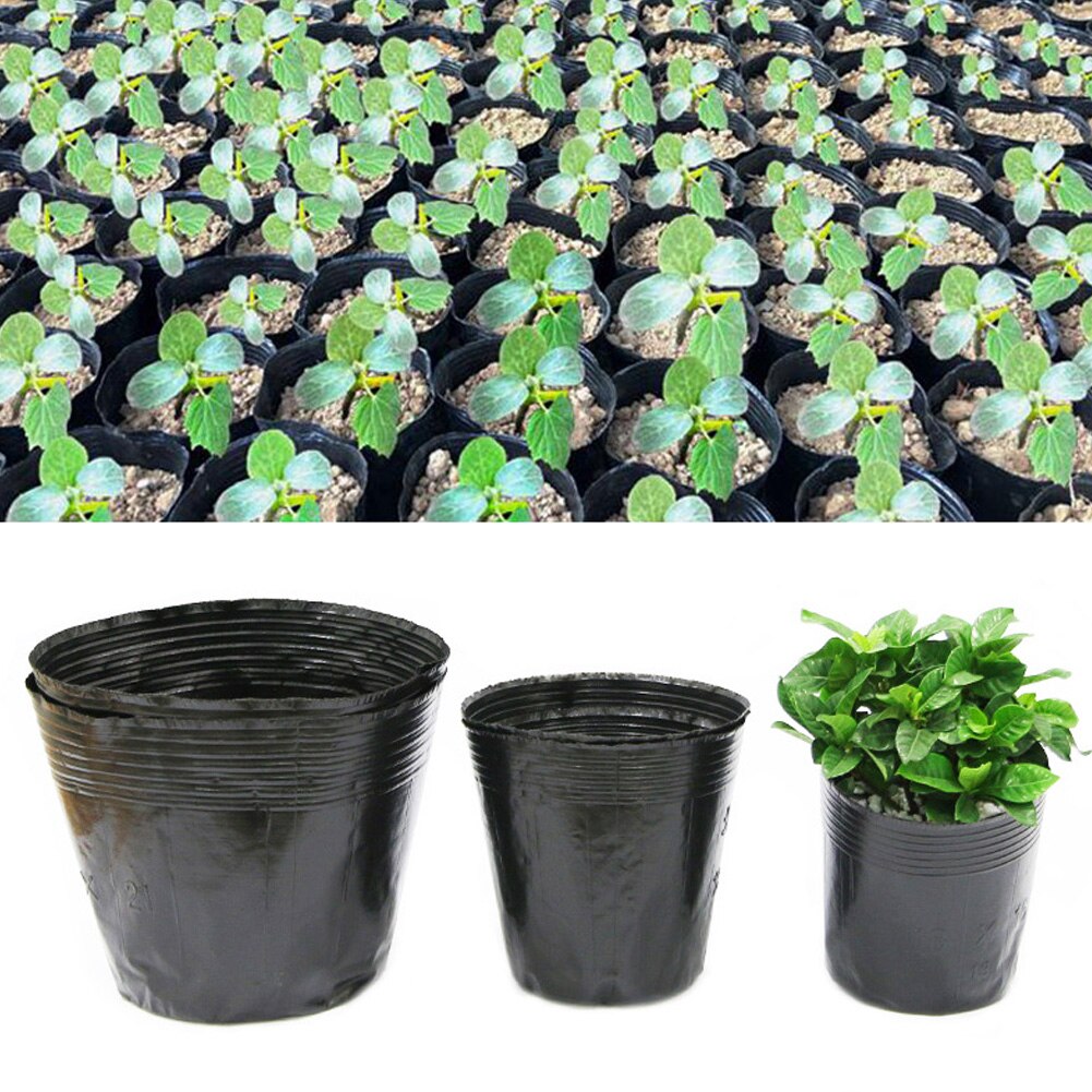 50pcs Plant Flower Pots Nursery Seedlings Pot Universal Soft Flower Plants Container Seed Starting Pots For Home Garden