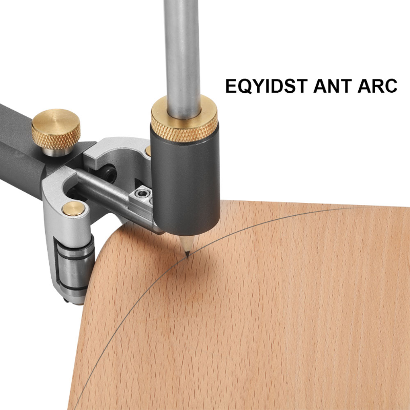 Woodworking Linear Arc Dual-purpose Scriber Ruler Parallel Line Drawing Measuring Gauge DIY Wood Scribe Tool