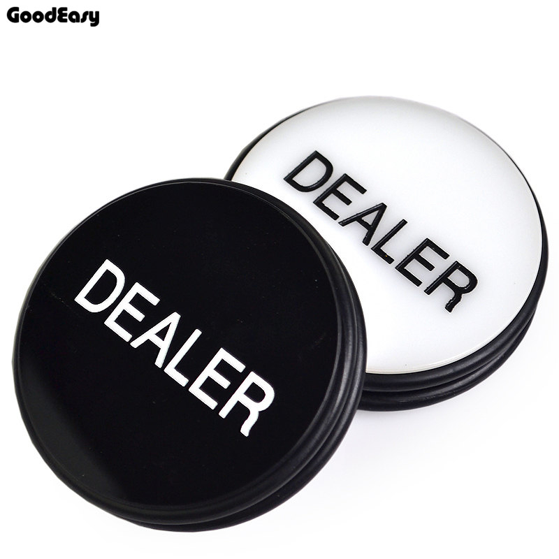 Botón acrílico para distribuidor de póker, botón Texas Hold&#39;em de 3 pulgadas, protector de cartas de póker, 2 lados, , 1 ud.
