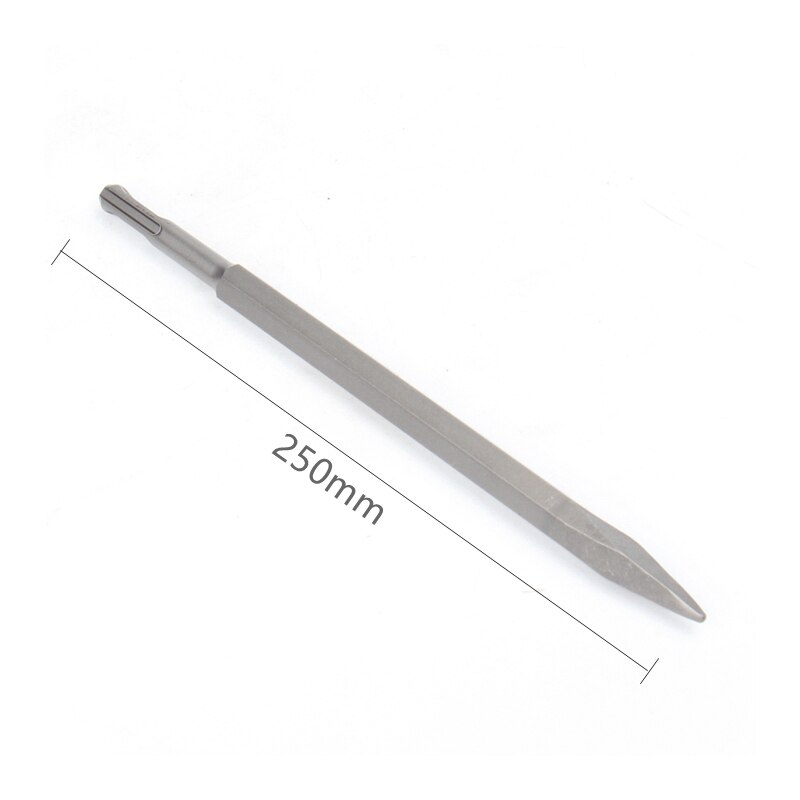 1PC 250mm SDS Plus Runde Schaft Schaufel Elektrische Hammer Bohrer Punkt Mutter Solarplexus Flache Meißel Brechen Beton ziegel Zauberstab Felsen: Braun
