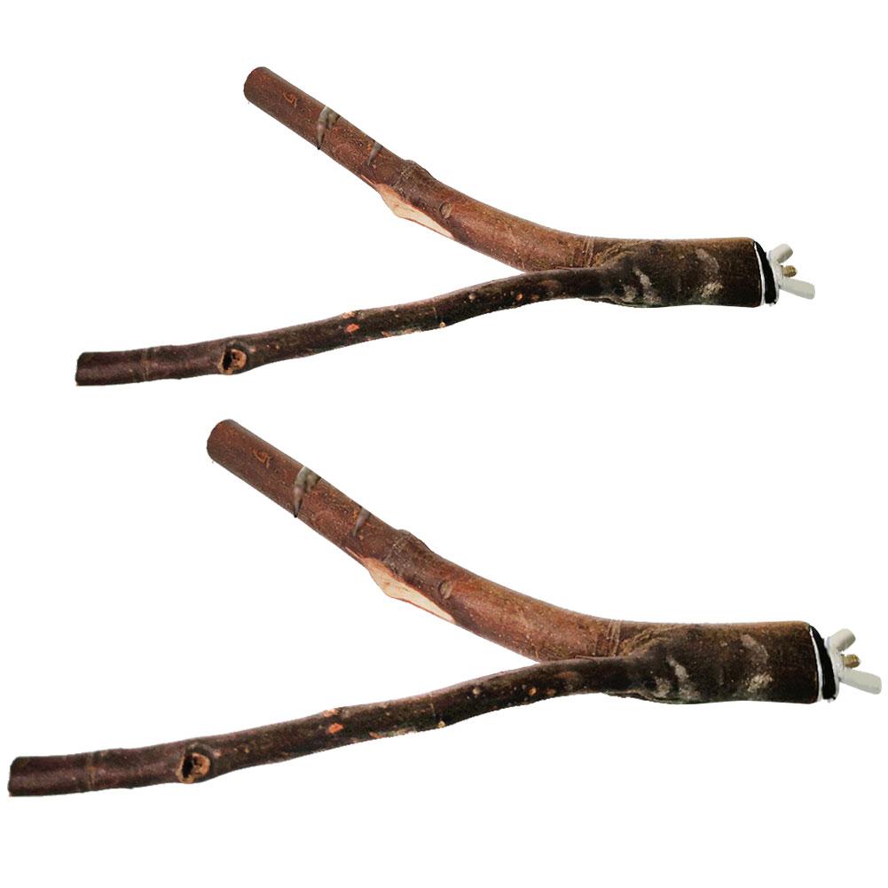 Juguete para loro, rama de árbol de registro para mascotas, juguete de dos puntos, doble Tenedor de árbol, soporte para pájaros, Bar, loro, juguete de entrenamiento, loro encaramado en rama