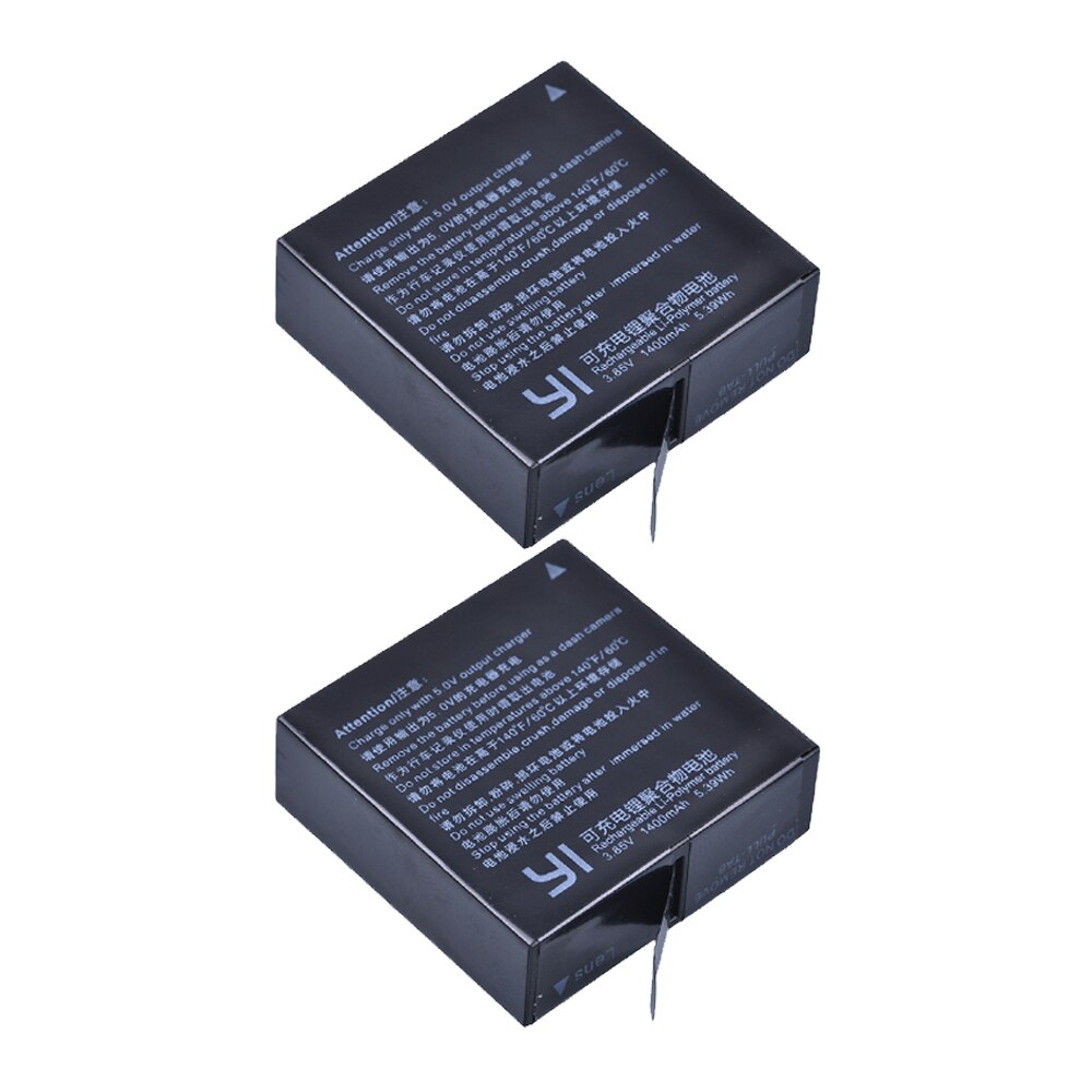 3.85v az16-1 paristoa xiaomi yi lite 2 4k 4k +  led usb 3 -paikkainen laturi xiao  yi 4k -toimintakameran akulle: 2 akkua