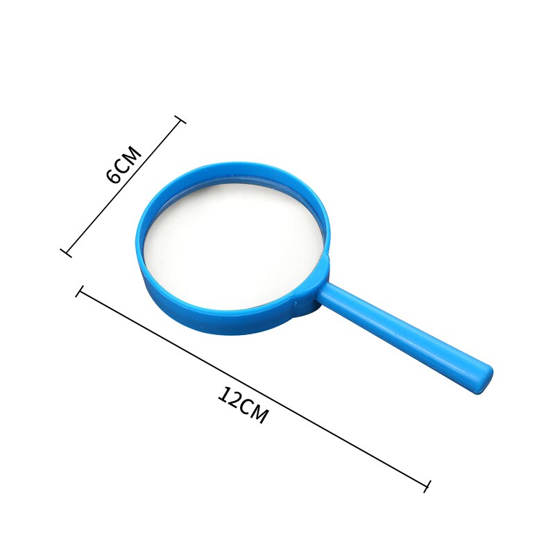 Handloep draagbare vergrootglas leesbril lens kinderen inspectie vergrootglas voor lezen kleurrijk 60mm