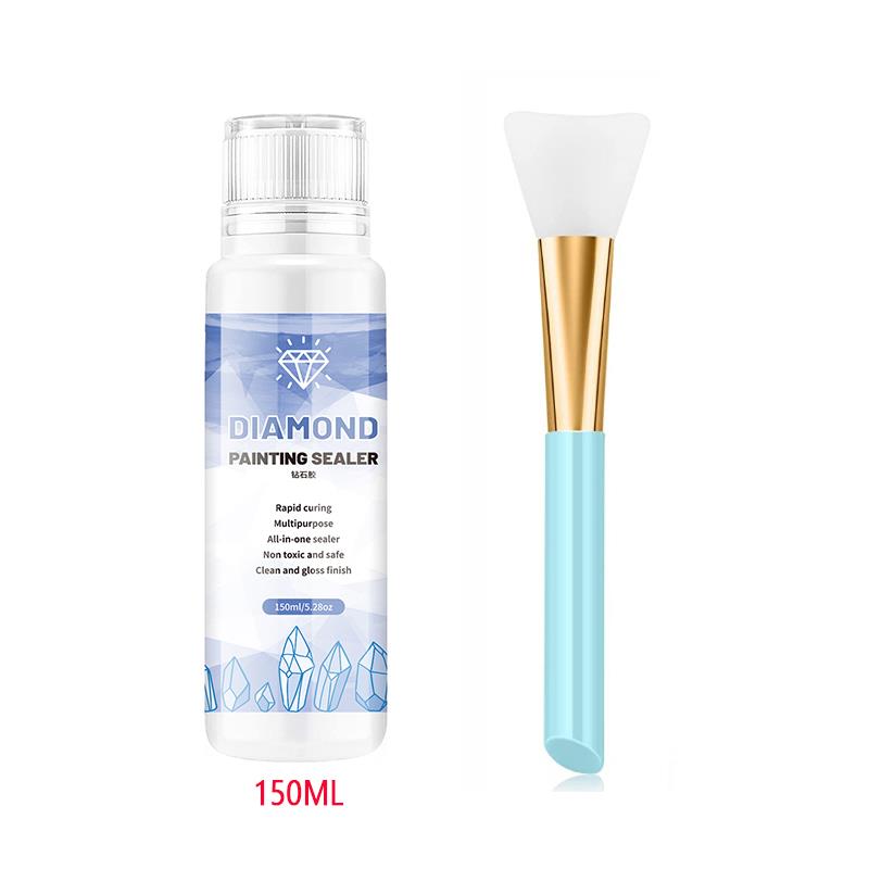 120ML Diamond Painting Sealer 5D Diamond Painting Art Glue Permanent Hold & Shine Effect Sealer Diamond Painting Puzzle: Brown