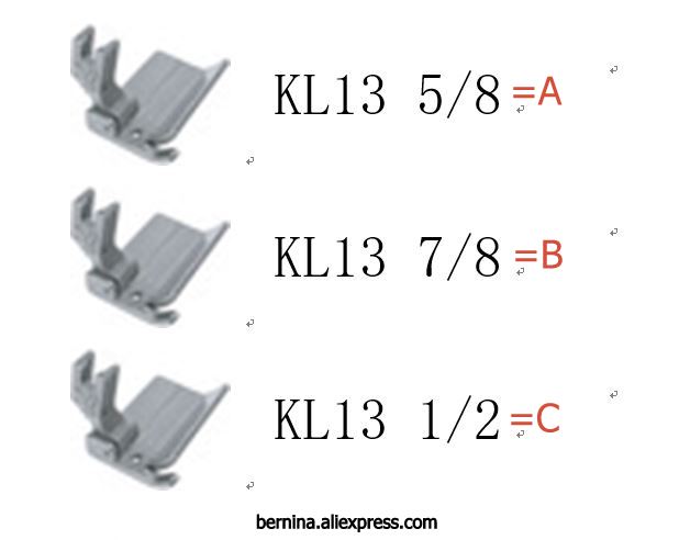 Industrial Sewing Machine PRESSER FOOT FEET R2 R2E R-141 SPK3 SPK-3 154628-001 KL13 for juki pfaff brother JACK TYPICAL SIRUBA: A
