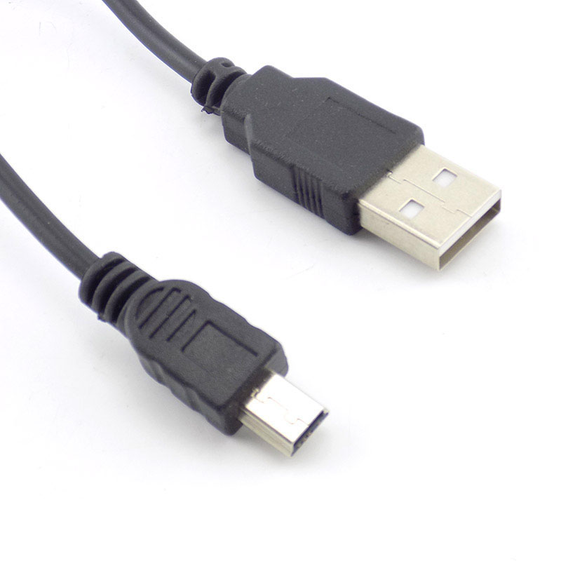 Mini USB 2.0 A mannelijk naar Mini 5-pins mannelijk B-connector Datasynchronisatie Oplaadkabel Snoeradapter verlenging Laadsnoer Lijndraden