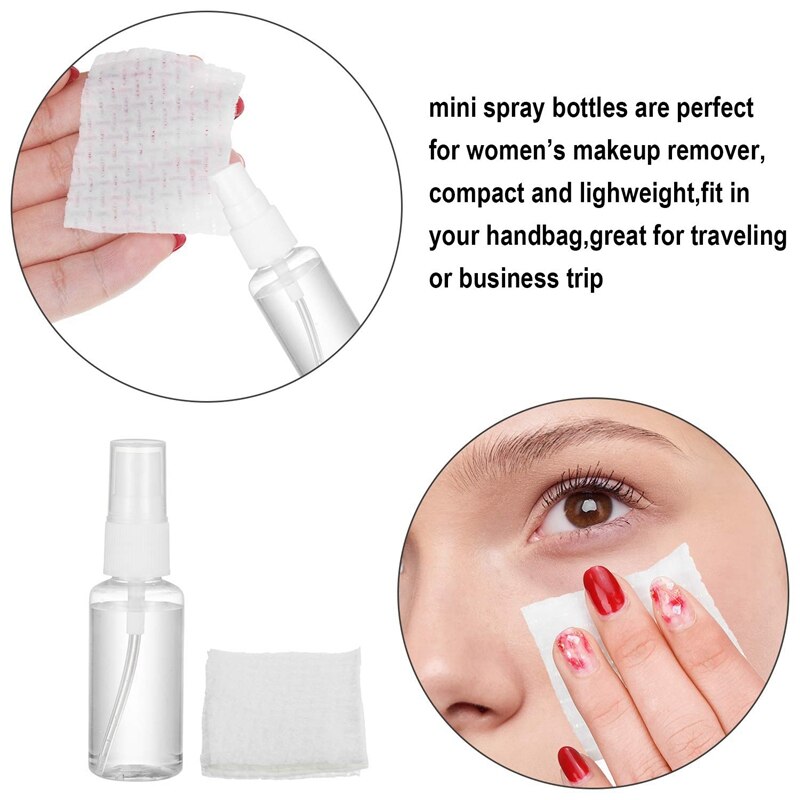 50 stk 60 ml gennemsigtig plast parfume forstøver lille mini tom spray genopfyldelig flaske