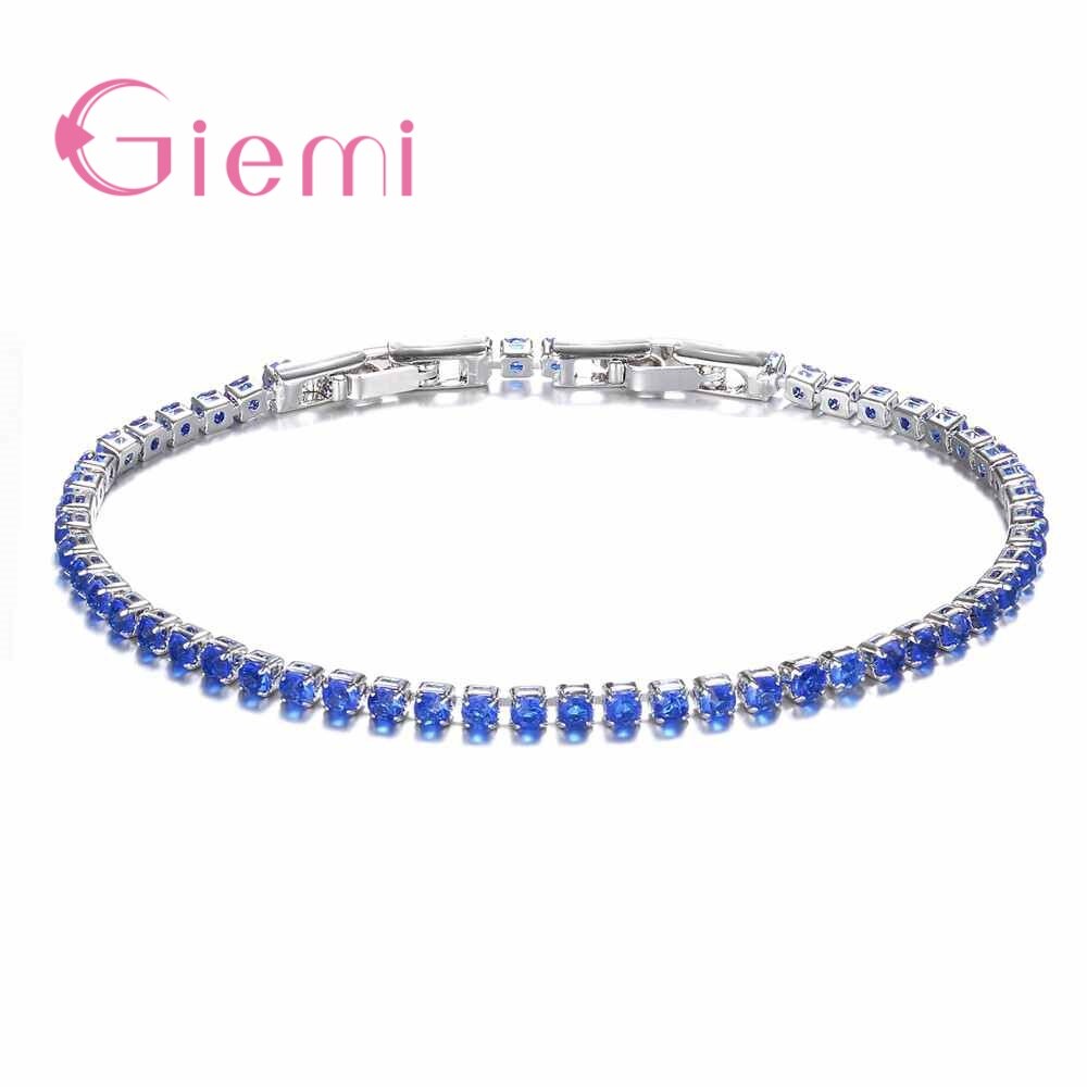 Top Newest Simple Stylish Ladies Women Bracelets 925 Sterling Silver Full Pave Micro CZ Austrian Crystal Bangles: 5