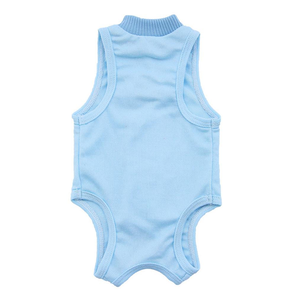 Vêtements de chirurgie de stérilisation pour chat, combinaison physiologique en coton respirant, vêtements de récupération pour chaton féminin: Bleu / L