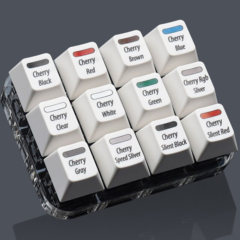 White Keycaps Testing Tool Cherry 12 MX Switches K... – Grandado