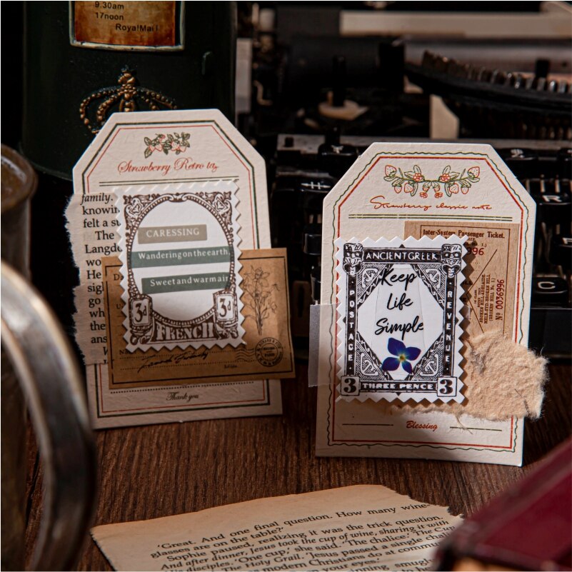 Old Post Office Series Antique stamps Collection Wooden Rubber Stamp Set Diy Scrapbooking Cards Decoration Embossing