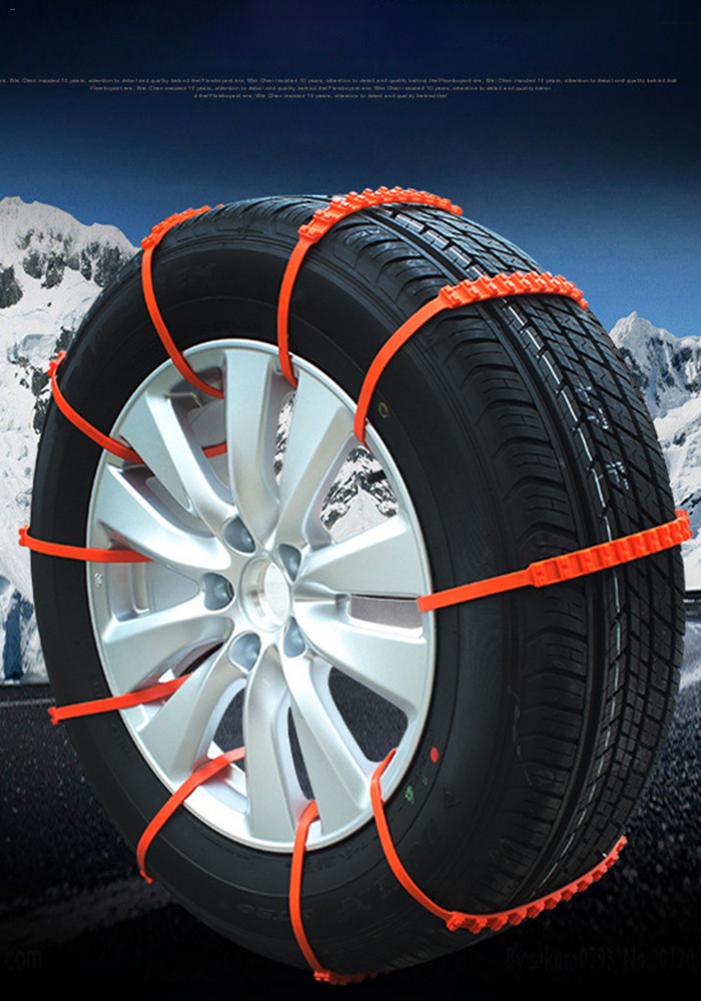 10PCS Car Anti-skid Tire Chains Mud Snow Survival Traction Emergency Chains Car Tire Chains For 14-24 Inch Wheels