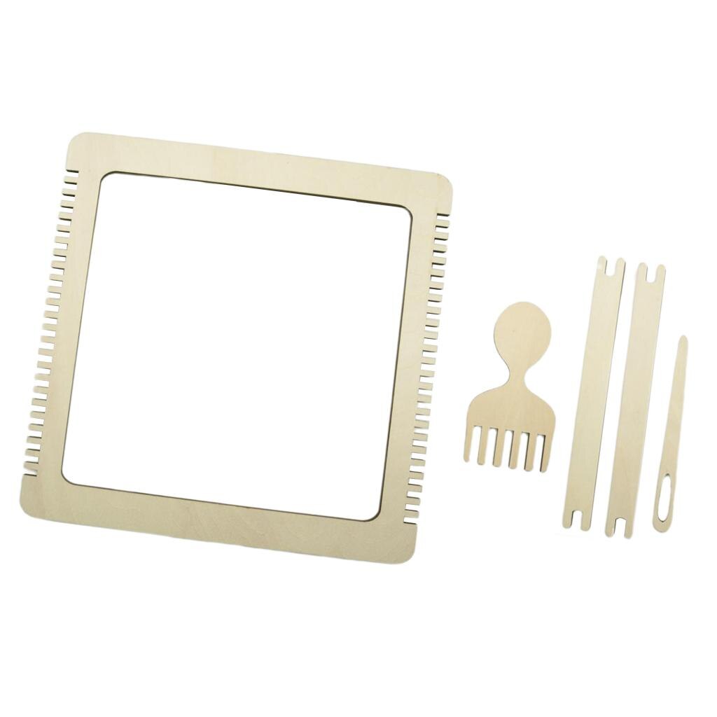 Houten Weefgetouw Creatieve Diy Weven Art Voor Kinderen Beginners En Experts 28Cm Lengte