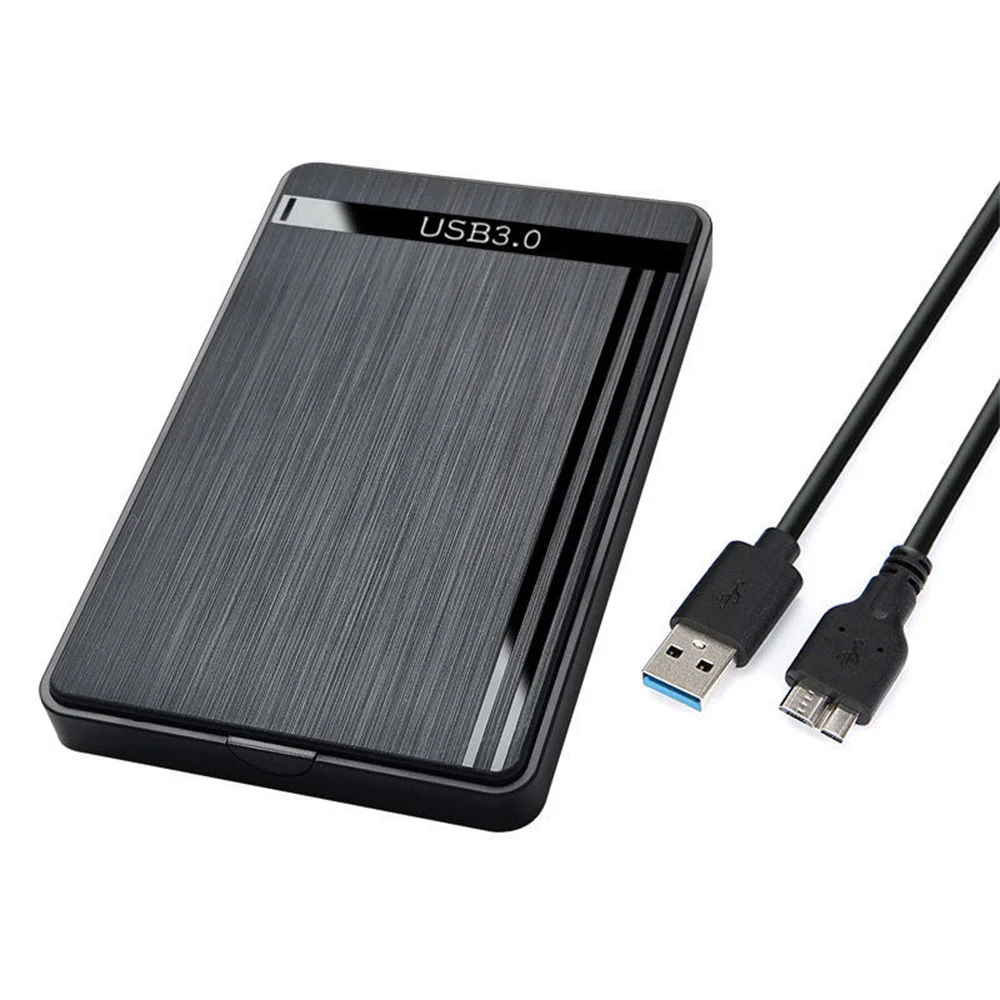 2.5" SATA to USB3.0 HDD Enclosure Mobile Hard Drive Cases for SSD External Storage HDD Box With USB3.0/2.0 Cable ABS: Default Title