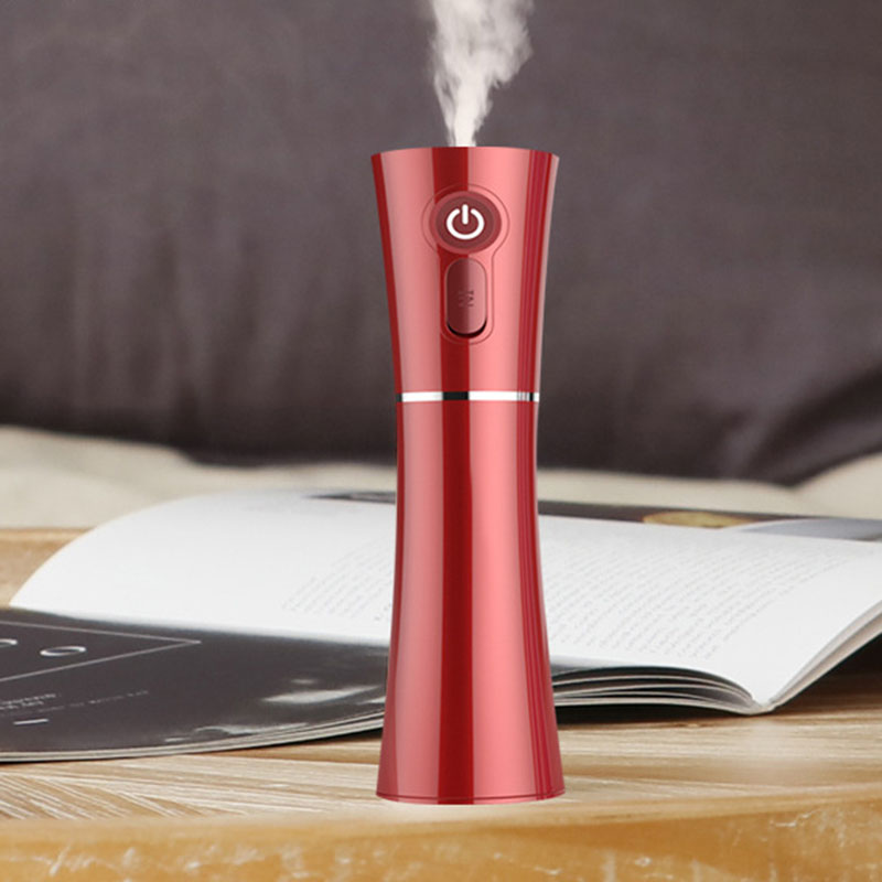 Mini Humidifier Air Diffuser Face Moisturizer Facial Steamer Eyelash Nebulizer Portable Sprayer Face Care Freshener Vaporizer: Red